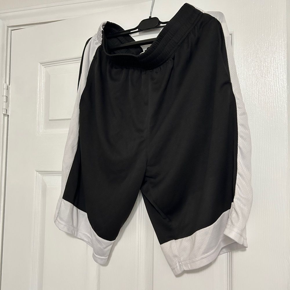 Black and White Men's Athletic Shorts